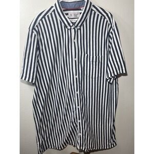 Penguin button down 2XLT‎ penguin dress shirt Blue striped Penguin XXL Tall